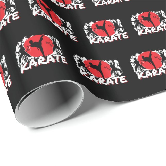 Papel De Regalo Chicas Karate - Tema japonés patriótico (Esquina del rollo)