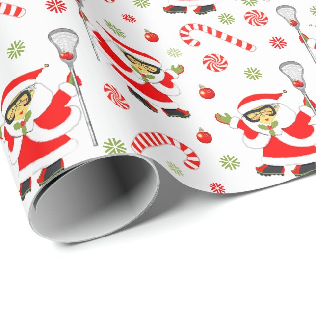 Papel De Regalo Chicas Lacrosse Holiday Gift (Esquina del rollo)