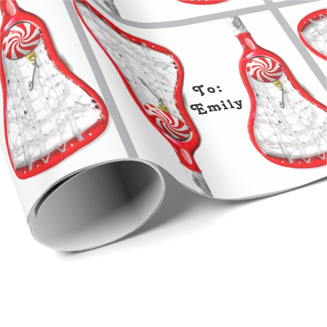 Papel De Regalo Chicas Lacrosse Holiday Gift (Esquina del rollo)
