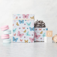 Chicas Trama de mariposas rosadas niños Cumpleaños