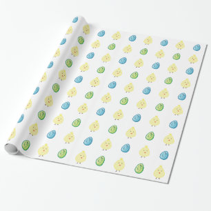 Papel De Regalo Chick de Pascua y Huevos de Pascua