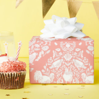 Papel De Regalo Chicken Damask