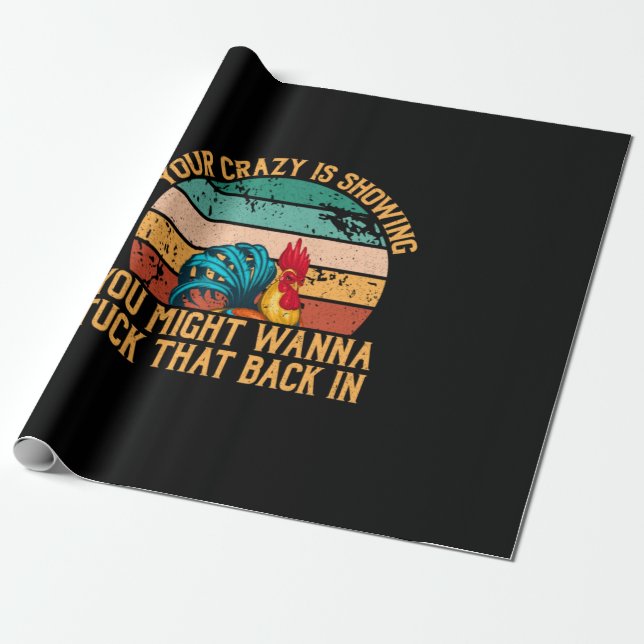 Papel De Regalo Chicken Lover | Podrías Querer Tuck (Desenrollado)