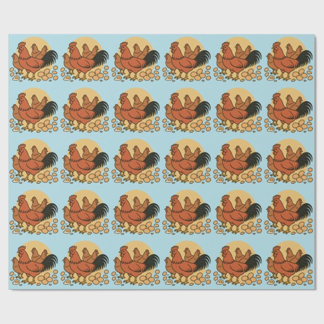 Papel De Regalo Chicken Lover Wrapping Paper (Superficie plana)