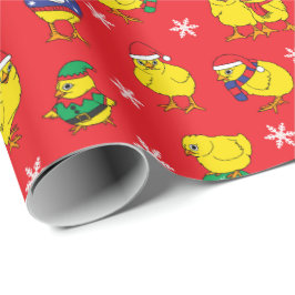 Papel De Regalo Chicken Mom Cute Navidades Vacaciones chicas