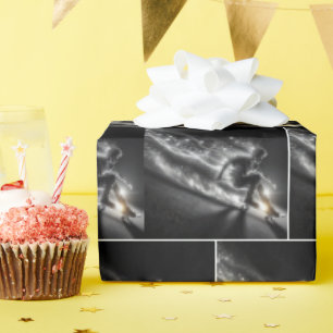 Papel De Regalo Chico De Patinaje Con Trayectorias Ligeras