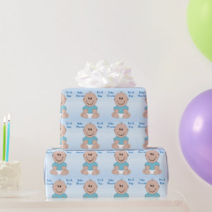 Papel De Regalo Chico Ducha de Bebé Personalizada