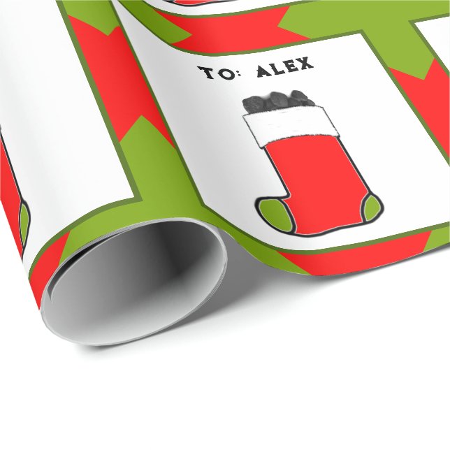 Papel De Regalo Chico Travieso Navidad (Esquina del rollo)