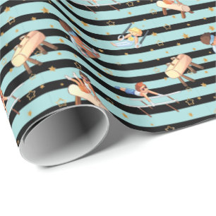 Papel De Regalo Chicos Gimnasia Anillos Barras Paralelas Pommel Ca