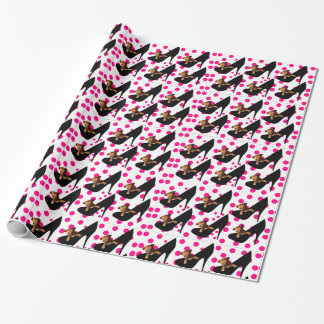 PAPEL DE REGALO CHIHUAHUA EN ZAPATO