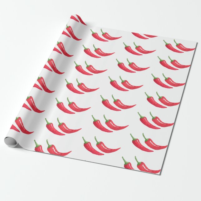 Papel De Regalo Chilis Mexicanos (Desenrollado)