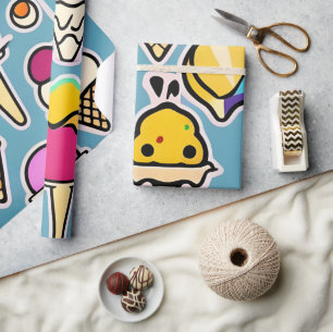 Papel De Regalo Chill Out - Cono vibrante de helado