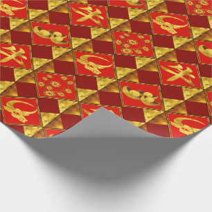 Papel De Regalo China Feliz Año Nuevo del Patrón Ox
