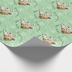 Papel De Regalo Chino Shar-Pei y árbol de navidad