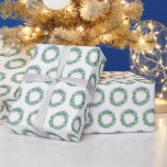 Papel De Regalo Chinoiserie Blue Christmas Ornamath Wreath<br><div class="desc">PreppyPrint.com - Añade tu toque personalizado a este papel de envoltura. Haga clic en "editar diseño" para cambiar el tipo de letra,  el tamaño de la imagen,  etc. Trasladar este diseño a los productos de tu elección. Portada de RawPixel.com. Visita mi tienda de diseño,  PreppyPrint.com,  para coordinar artículos.</div>