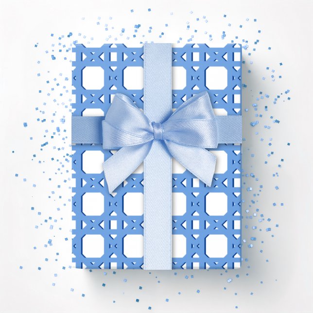 Papel De Regalo Chinoiserie Cane Trellis in Blue (Subido por el creador)