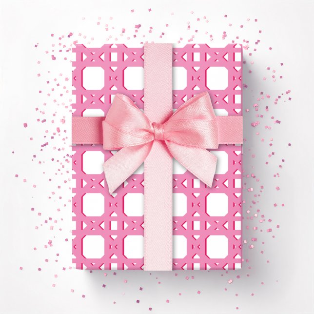 Papel De Regalo Chinoiserie Cane Trellis in Pink (Subido por el creador)