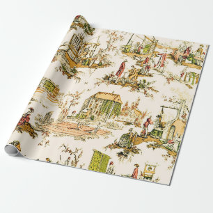 Papel De Regalo Chinoiserie de Creme Toile Rustic Decoupage