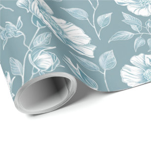 Papel De Regalo Chinoiserie decoupage verde y blanco