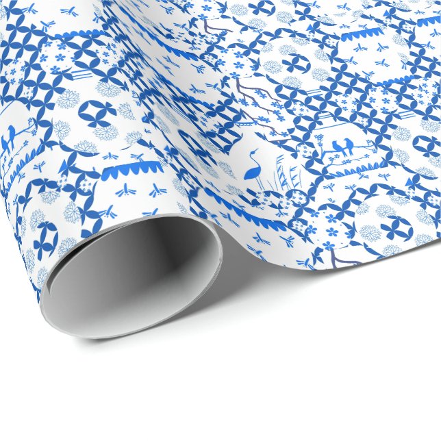 Papel De Regalo Chinoiserie Ginger Jar Jars  (Esquina del rollo)