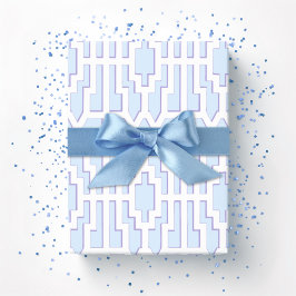 Papel De Regalo Chippendale Fret in Blue and Purple