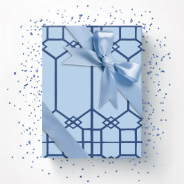 Papel De Regalo Chippendale Octagon Trellis in Bold Slate