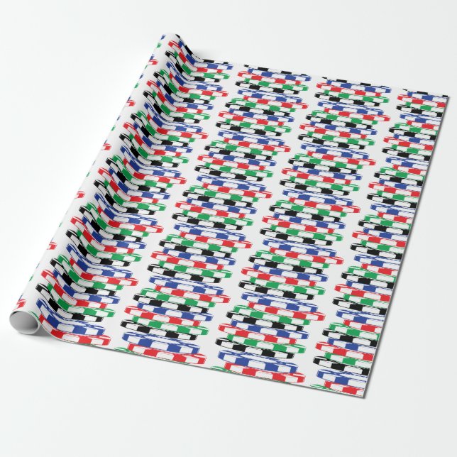 Papel De Regalo Chips de póquer (Desenrollado)