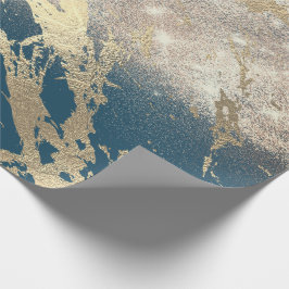 Papel De Regalo Chispa de Purpurina de Rosa de mármol de oro acuát