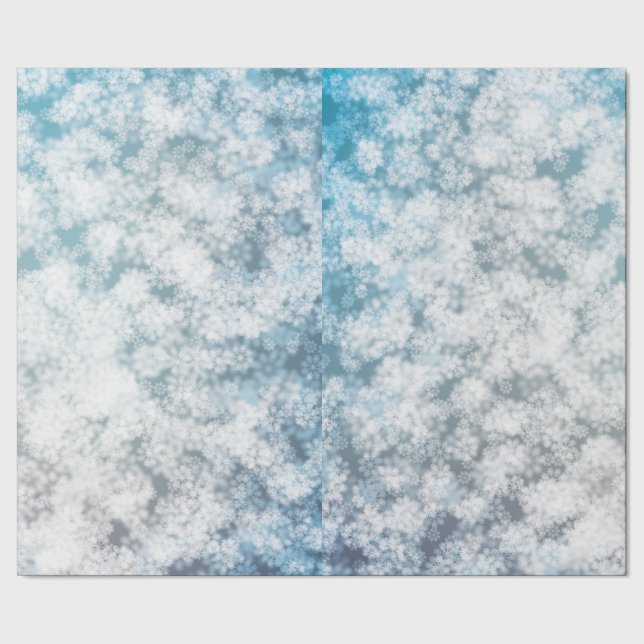 Papel De Regalo Chispa del purpurina del copo de nieve de Bokeh (Costura)