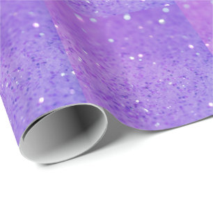 Papel De Regalo Chispa suavemente púrpura del purpurina