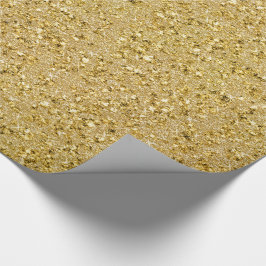 Papel De Regalo Chispas del oro - oro Jeweled falso Glitter1