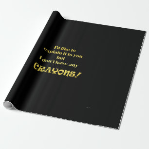 Papel De Regalo Chiste divertido explicado con crayones