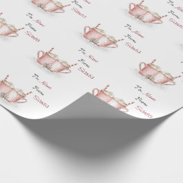 Papel De Regalo Chocolate caliente a y desde invierno Navidad