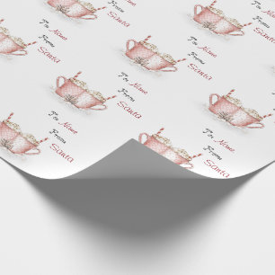 Papel De Regalo Chocolate caliente a y desde invierno Navidad