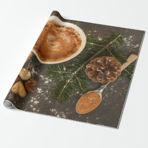 Papel De Regalo Chocolate caliente navidades