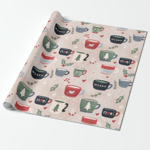 Papel De Regalo Chocolate Caliente Navideño