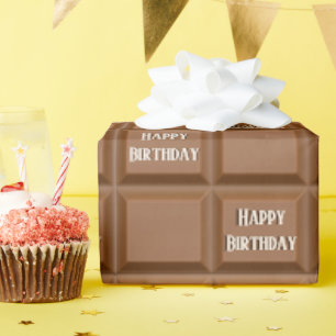 Papel De Regalo Chocolate Candy Bar por cumpleaños