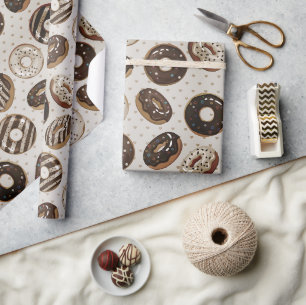 Papel De Regalo Chocolate Donut Sprinkle 