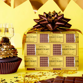 Papel De Regalo Chocolate Golden Ticket