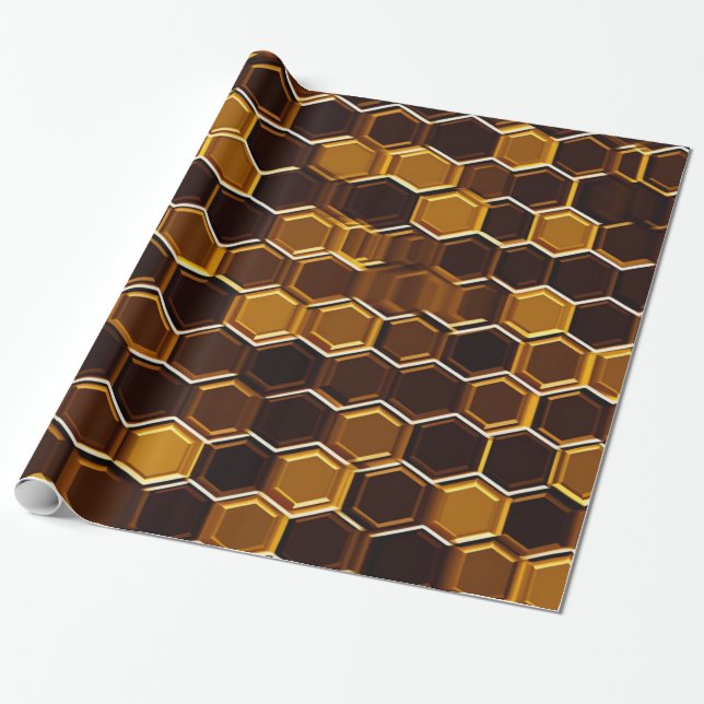 Papel De Regalo Chocolate Honeycomb (Desenrollado)
