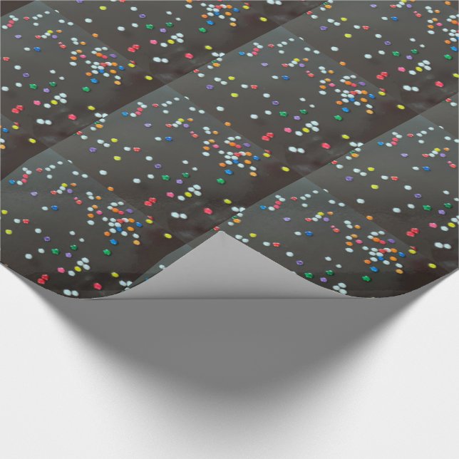 Papel De Regalo Chocolate y Purpurina (Esquina)