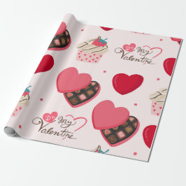 Papel De Regalo Chocolates día de San Valentín