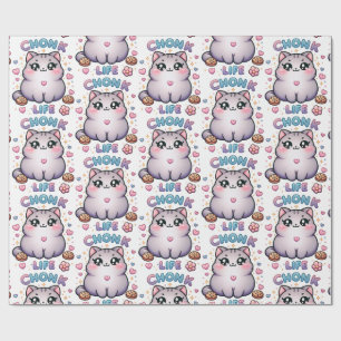 Papel De Regalo CHONK LIFE CAT - Kawaii Style Cute Cat