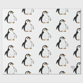 Papel De Regalo Chonky Penguin Adorable Whimsical Pattern Gift