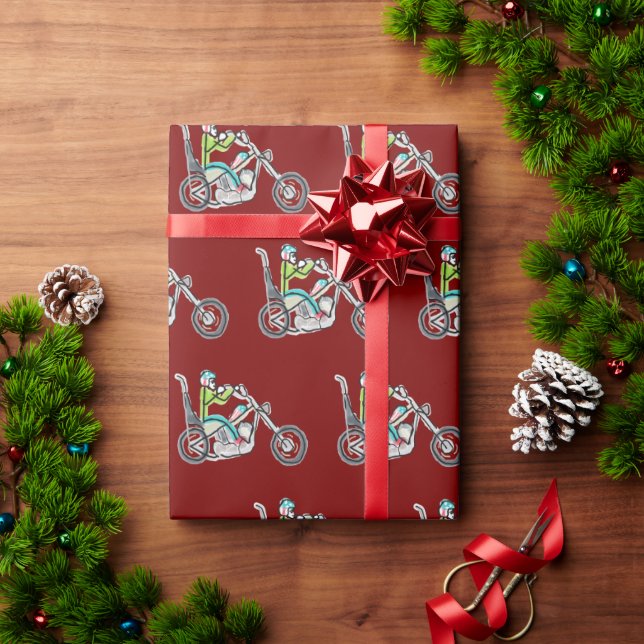 Papel De Regalo Chopper Motorcycle Stickman (Regalo de vacaciones)