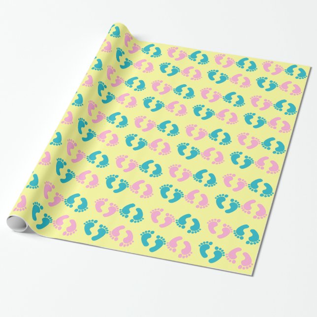 Papel De Regalo Chorreada de Bebé Adorable (Desenrollado)