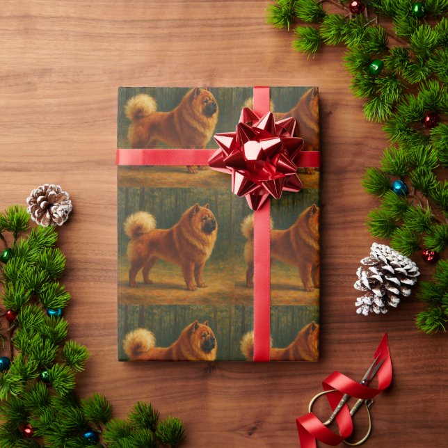 Papel De Regalo Chow Chow (Regalo de vacaciones)