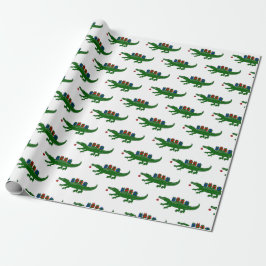 Papel De Regalo Christmas Alligator Wrapping Paper