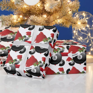 Papel De Regalo Christmas Billiard Pool Ball DIY Text