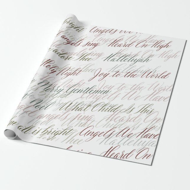 Papel De Regalo Christmas Carols Wrapping Paper (Desenrollado)